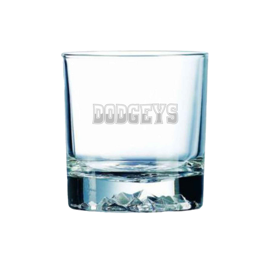 Engraved Dodgeys Taste The Rockies Rocks Glass - Set of 4